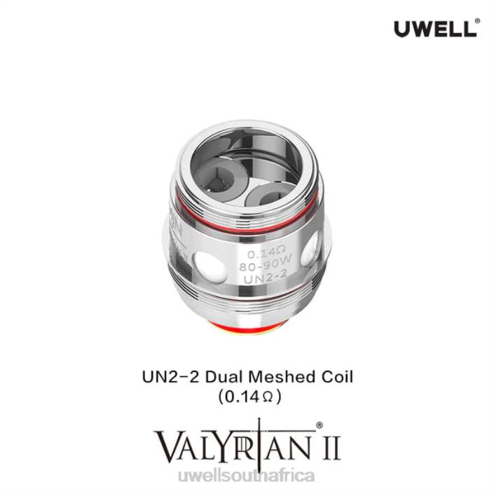 UWELL flavors - UWELL VALYRIAN 2 REPLACEMENT COILS (2-PACK) UN2 Dual Mesh 0.14ohm X842T29