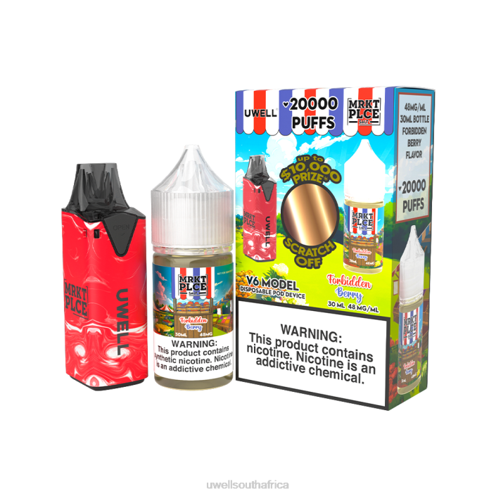 UWELL disposable review - UWELL V6 DISPOSABLE DEVICE + DADDY'S VAPOR 30ML JUICE - COLLAB BUNDLE CLR: Red/FLV: Forbidden Berry 48mg X842T208